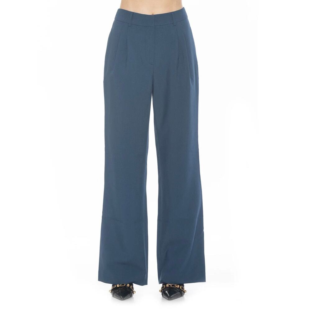 Alexia Admor Pants Women's Size 10 Pleated Wide Leg Dress Navy NWT